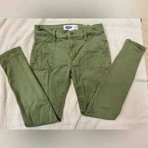 Girls Old Navy Rockstar Jeggings olive green size 12
